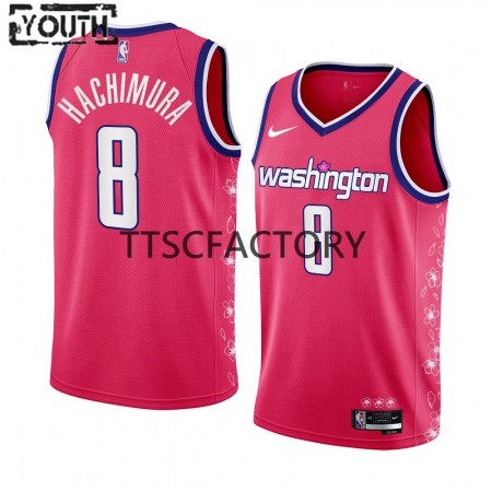 Kinder NBA Washington Wizards Trikot Rui Hachimura 8 Nike 2022-23 City Edition Pink Swingman